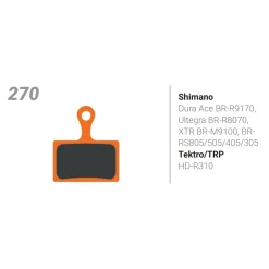 ROSE Bikes 270 Power Brake Pads Disc for SHIMANO Dura Ace, Ultegra, 105, GRX, XTR Race| Disc Brake Pads