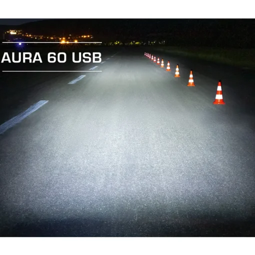 ROSE Bikes Aura 60 Front Light and Infinity Rear Bike Light Set| Battery-Powered