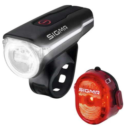 ROSE Bikes Aura 60 Front Light/Nugget II Rear Light Set| Battery-Powered