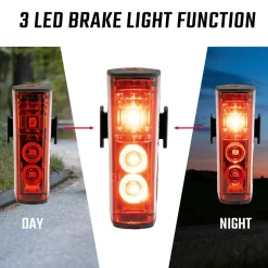 ROSE Bikes AURA 100 LINK USB LED Front Light/BLAZE LINK USB Battery-powered Rear Light with Brake Light Kit| Battery-Powered