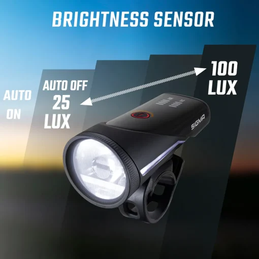 ROSE Bikes AURA 100 LINK USB LED Front Light/BLAZE LINK USB Battery-powered Rear Light with Brake Light Kit| Battery-Powered