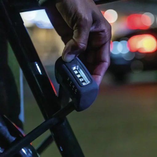 ROSE Bikes BORDO Combo 6000C LED Folding Lock 90 cm Incl. SH Lock Holder| Folding Locks
