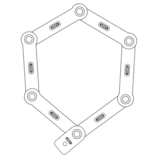 ROSE Bikes Bordo Granit™ 6500K/90 XPlus Folding Lock with SH Bracket| Folding Locks