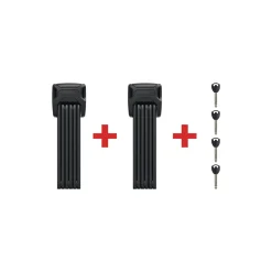 ROSE Bikes BORDO 6000K Folding Lock Twinset (2 × keyed-alike) Incl. SH Lock Holders| Folding Locks