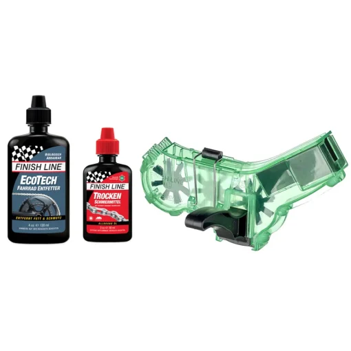 ROSE Bikes Chain Cleaning Set with EcoTech Degreaser and Dry Lubricant| Cleaning Accessories|Care Products