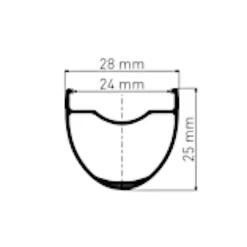 ROSE Bikes GR 1600 SPLINE® db 25 Gravel Rear Wheel 28"/700C (12x142mm) Ratchet SL SHIMANO HG| Road