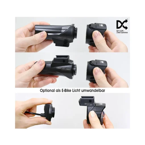 ROSE Bikes GVolt 100™ Rechargeable Front Light Dual System| Battery-Powered