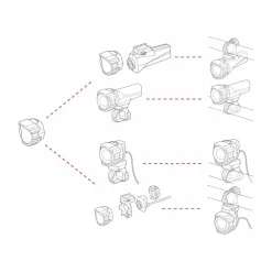 ROSE Bikes GVolt 100™ Rechargeable Front Light Dual System| Battery-Powered