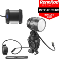 ROSE Bikes IQ-XM Speed Battery-Powered Front Light with High Beam Function| Battery-Powered