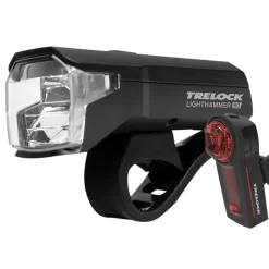 ROSE Bikes LS 480 Lighthammer Headlight + LS740 I-GO Vector Signal Rechargeable Rear Light Lighting Set| Battery-Powered