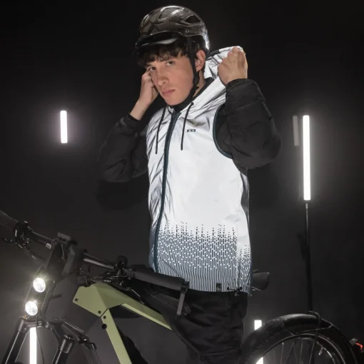 ROSE Bikes RIO JACKET FR Reflective Vest with Hood| Hi-Vis
