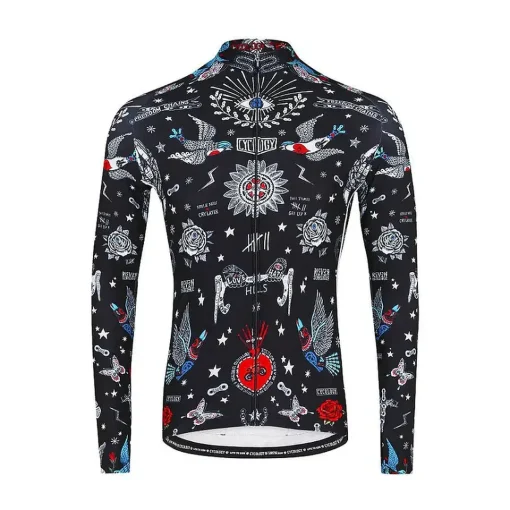 ROSE Bikes TATTOO MEN’S LONG SLEEVE JERSEY Cycling Jersey| Long Sleeve Jerseys