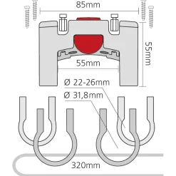 ROSE Bikes UNIVERSAL Handlebar Adapter| Bike Bags